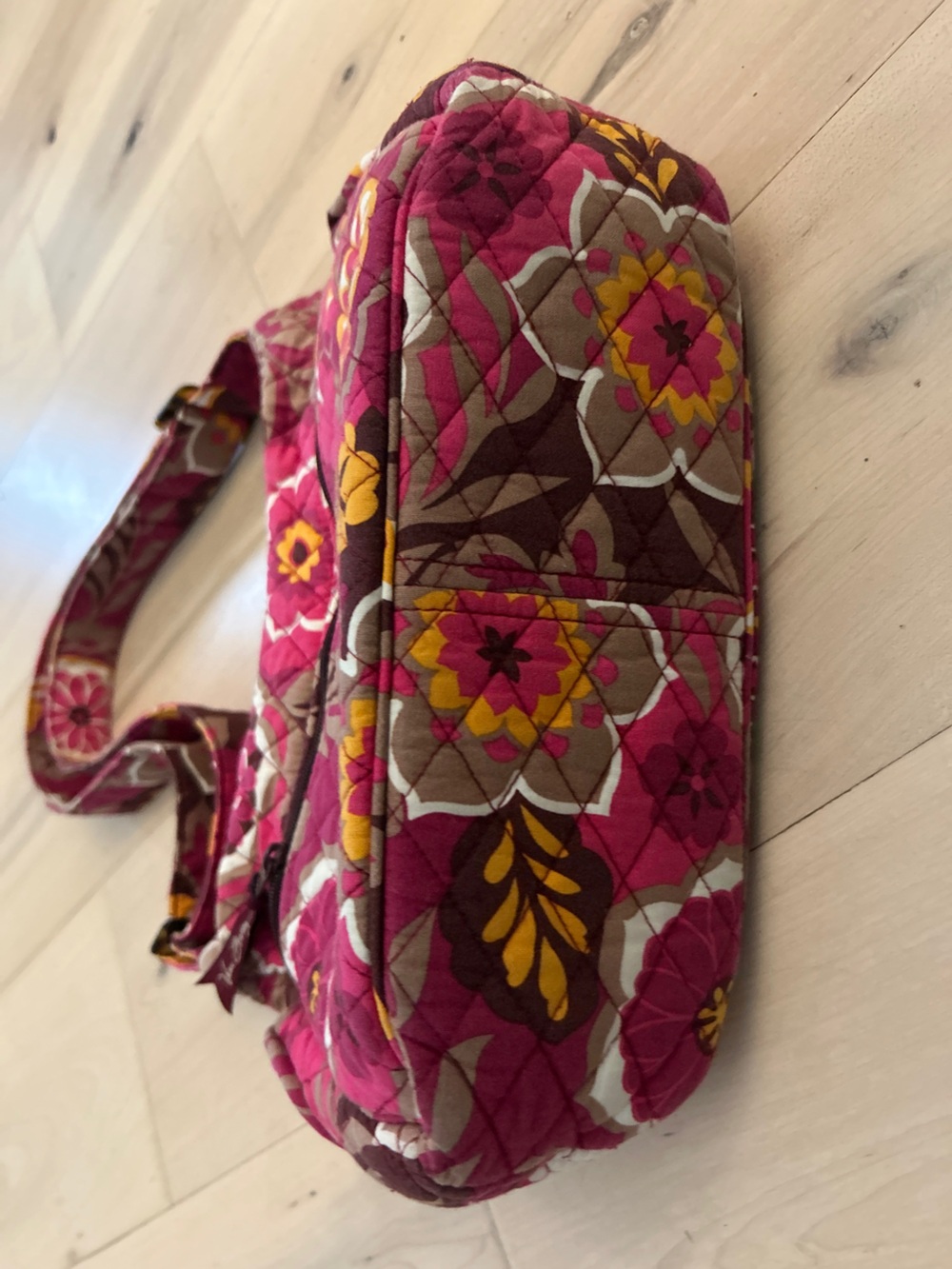 Vera Bradley Pink Floral Quilted Crossbody Shoulder Bag Multicolor Pattern - Picture 11 of 11